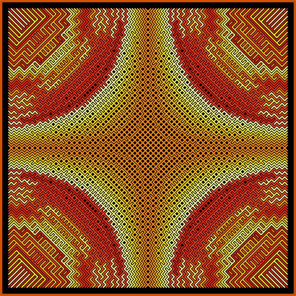 Sol de Cuatro Rumbos Manifiesto Visual del Movimiento de Arte Cognitivo