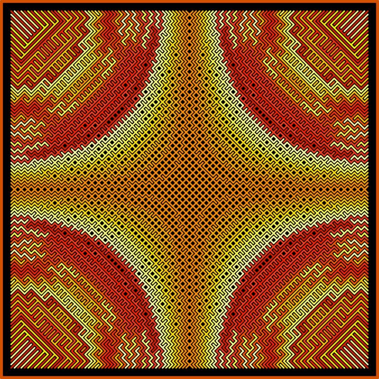 Sol de Cuatro Rumbos Manifiesto Visual del Movimiento de Arte Cognitivo