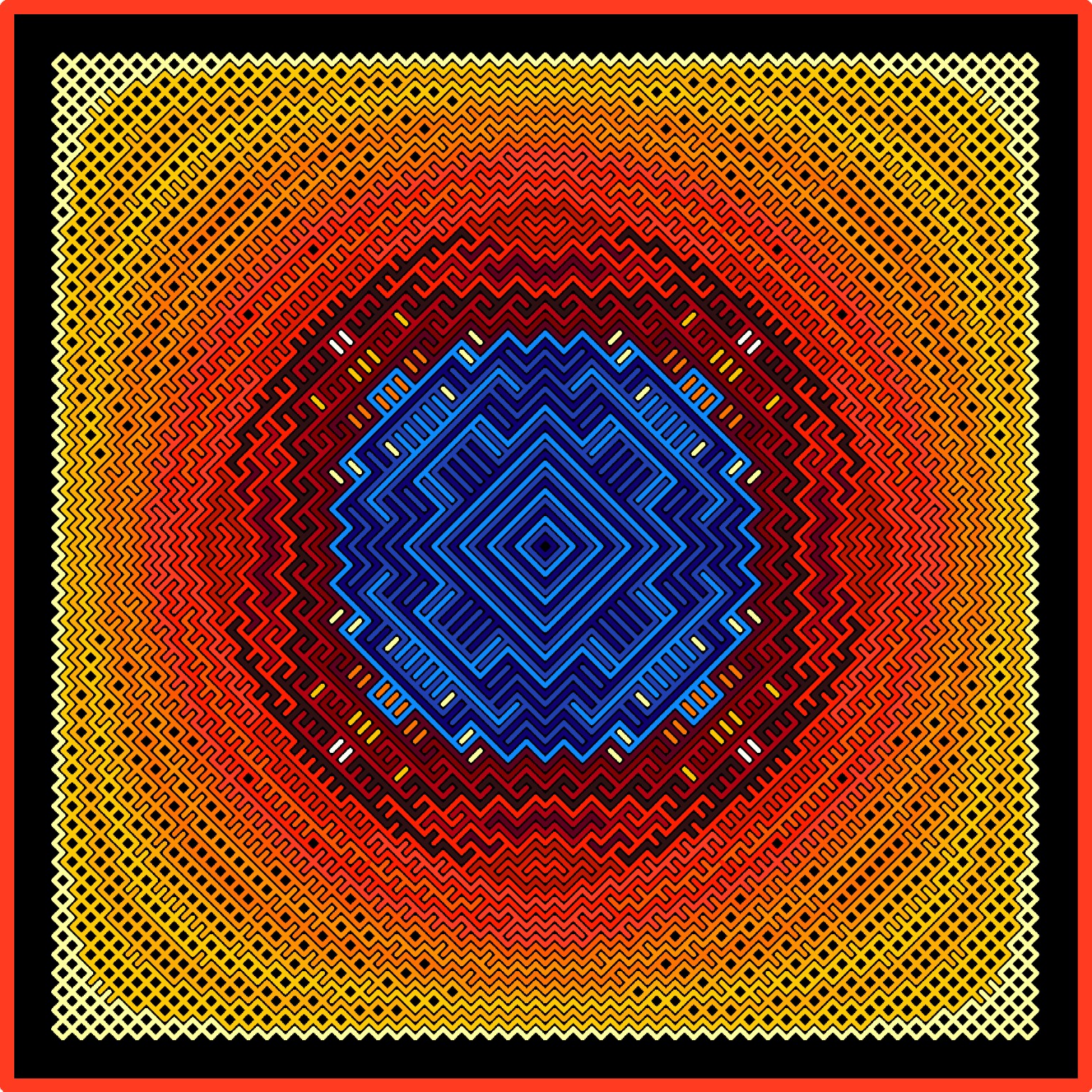 Mandala Cósmico de Aries de la serie Tejidos Cósmicos
